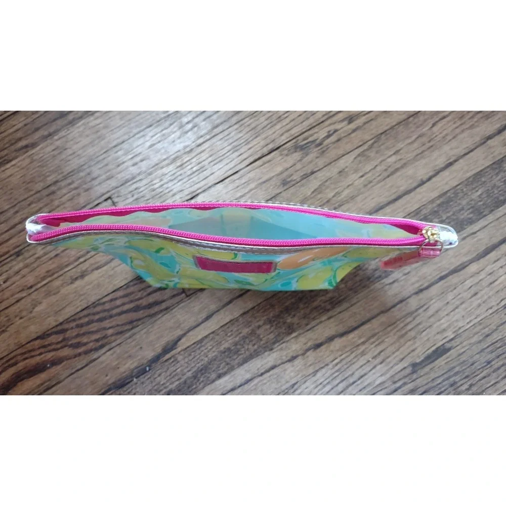 Lilly Pulitzer‎ for Estee Lauder Citrus Fruit Cosmetic Bag Teal Lemons NWOT